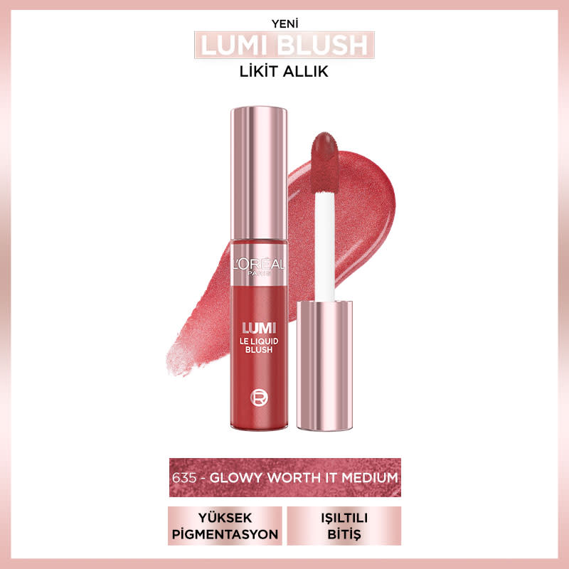L’Oréal Paris Lumi Blush Likit Allık - 635 Glowy Worth It Medium