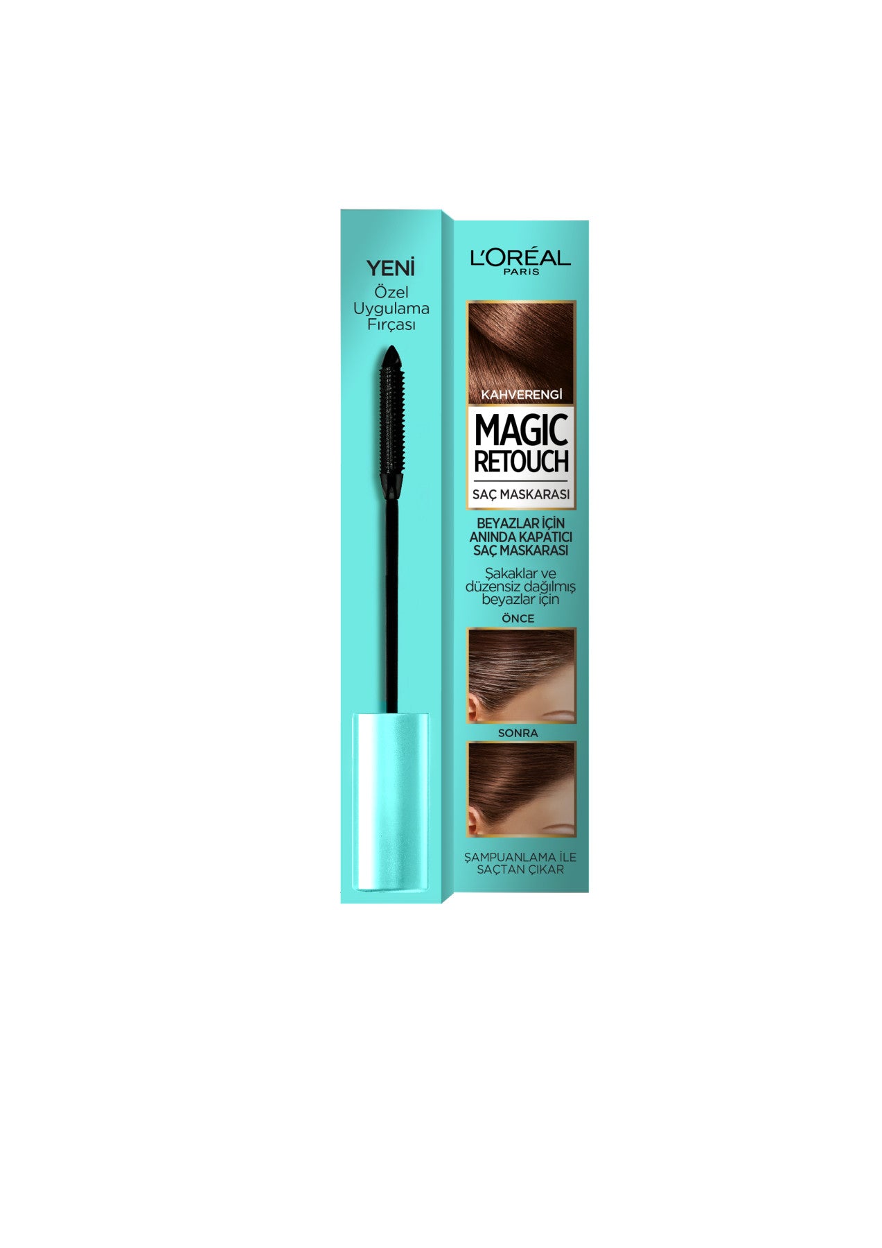 L’Oréal Paris Magic Retouch Beyazlar İçin Anında Kapatıcı Saç Maskarası Kahverengi