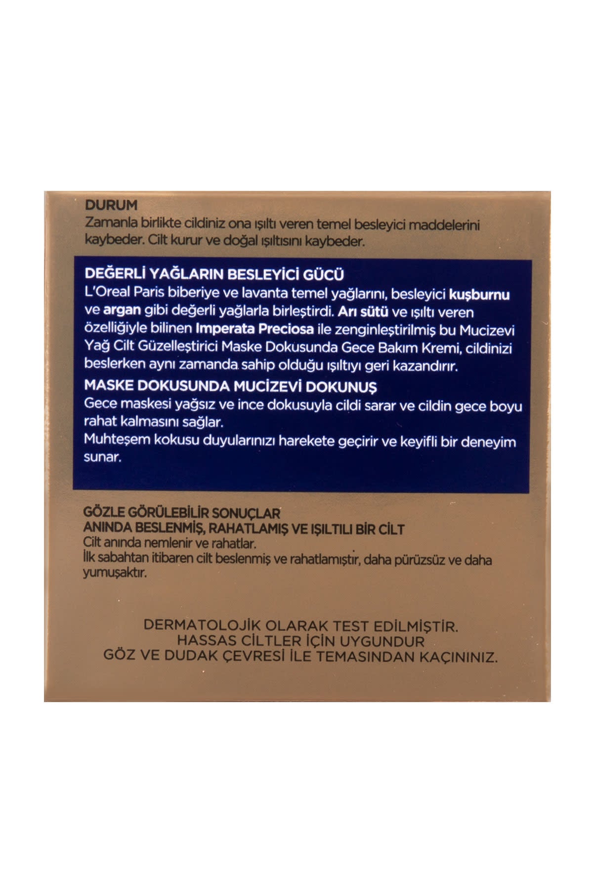 L'Oréal Paris Mucizevi Yağ Cilt Güzelleştirici Gece Bakım Kremi