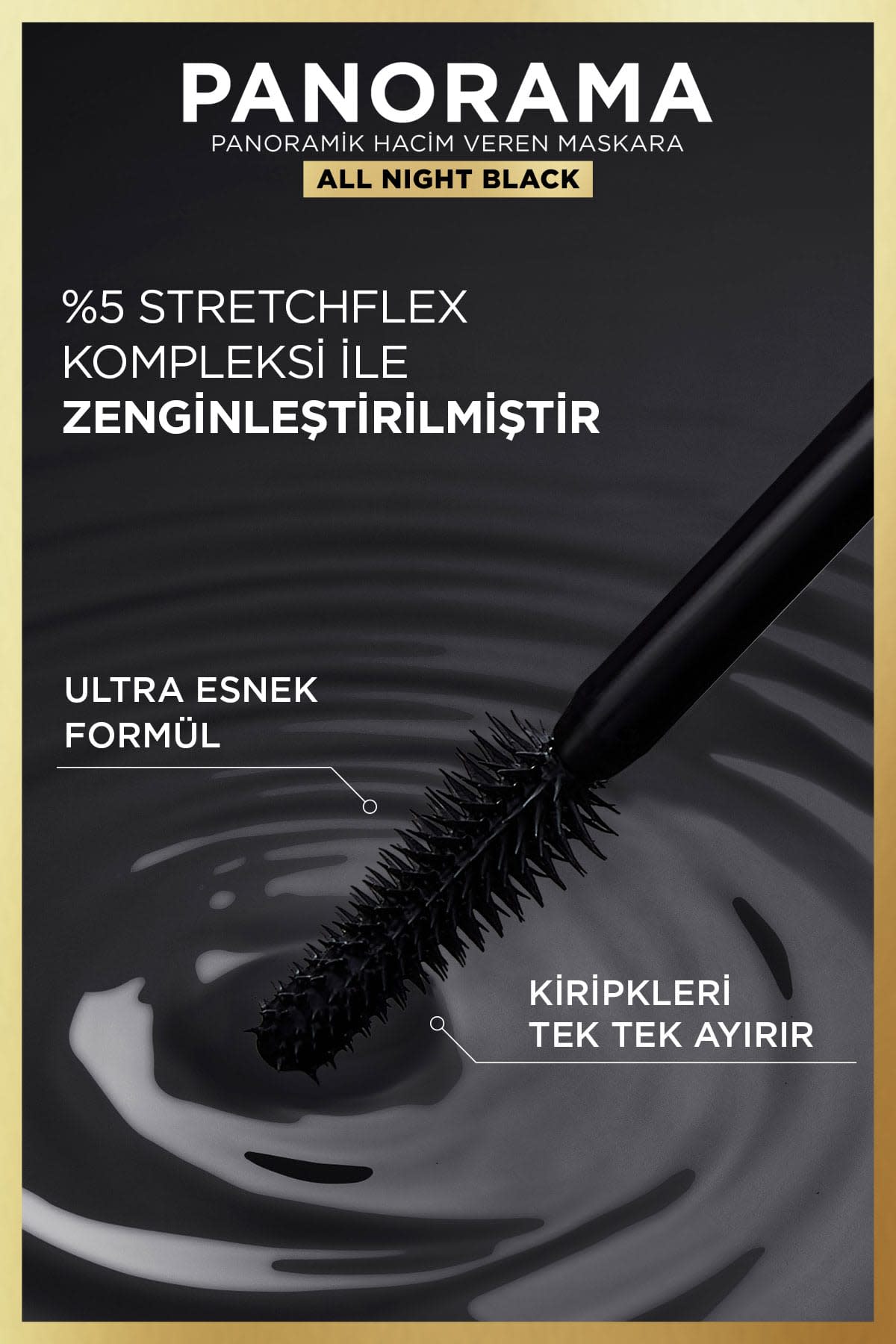 L'Oréal Paris Panorama Hacim Veren Maskara All Night Black - Siyah