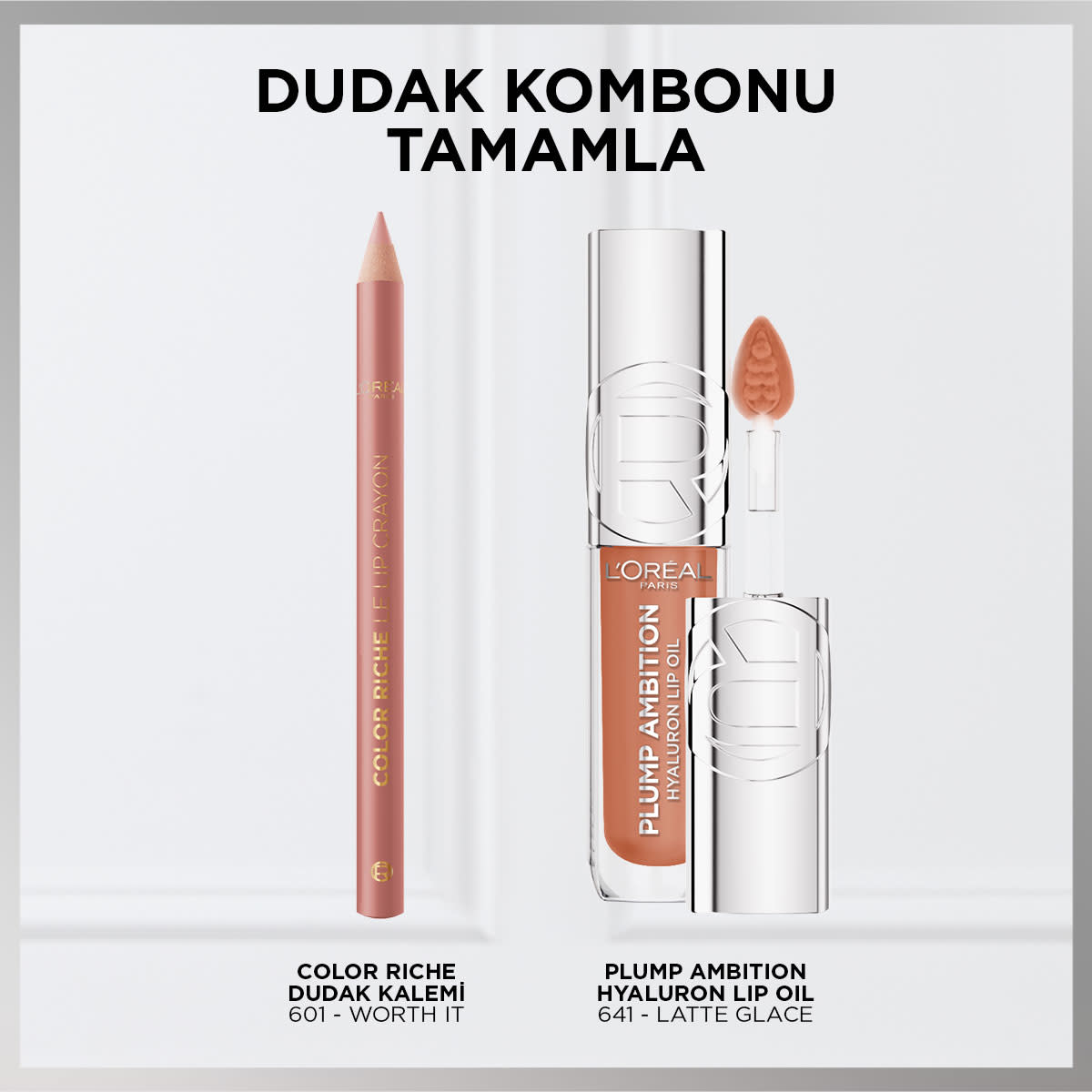 L'Oréal Paris Plump Ambition Hyaluron Lip Oil Besleyici ve Nemlendirici Dudak Parlatıcısı - 641 Latte Glace