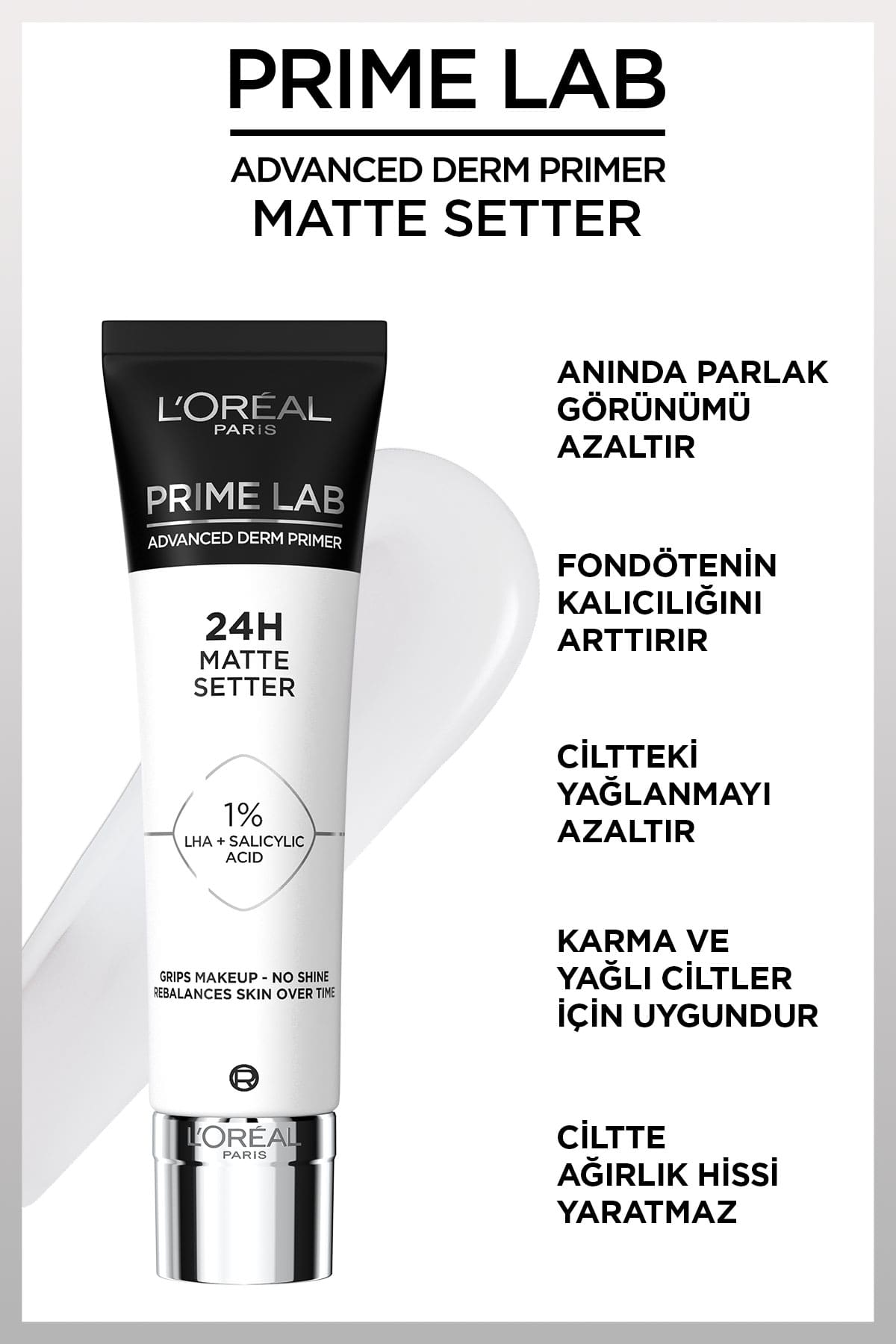 L'Oréal Paris Prime Lab Matte Setter Matlaştırıcı Salisilik Asit İçeren Primer