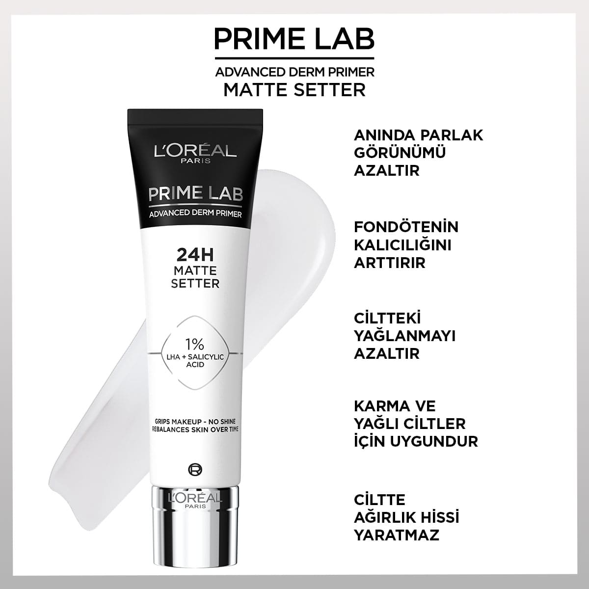 L'Oréal Paris Prime Lab Matte Setter Matlaştırıcı Salisilik Asit İçeren Primer