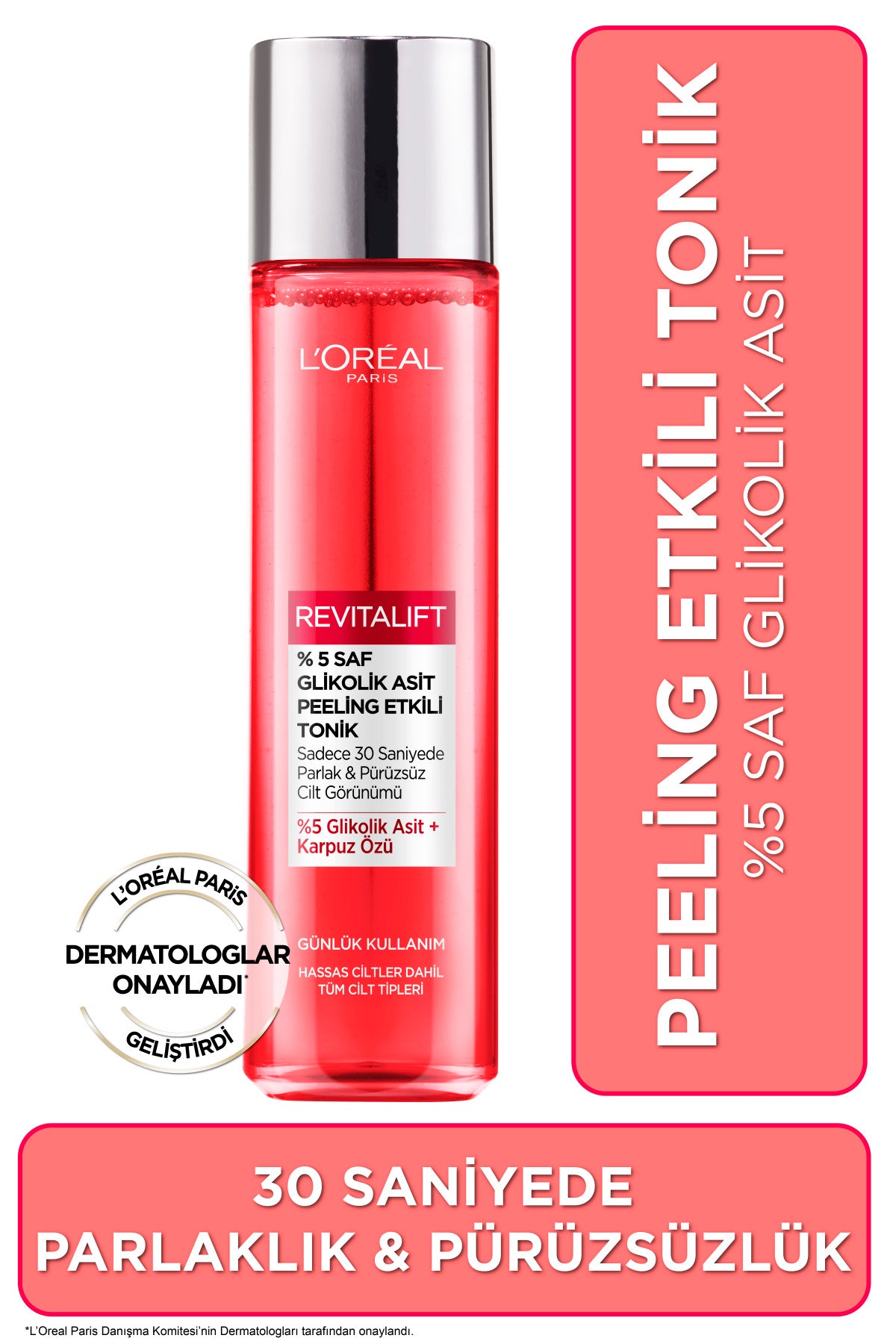 L'Oréal Paris Revitalift %5 Saf Glikolik Asit Peeling Etkili Tonik 180ml