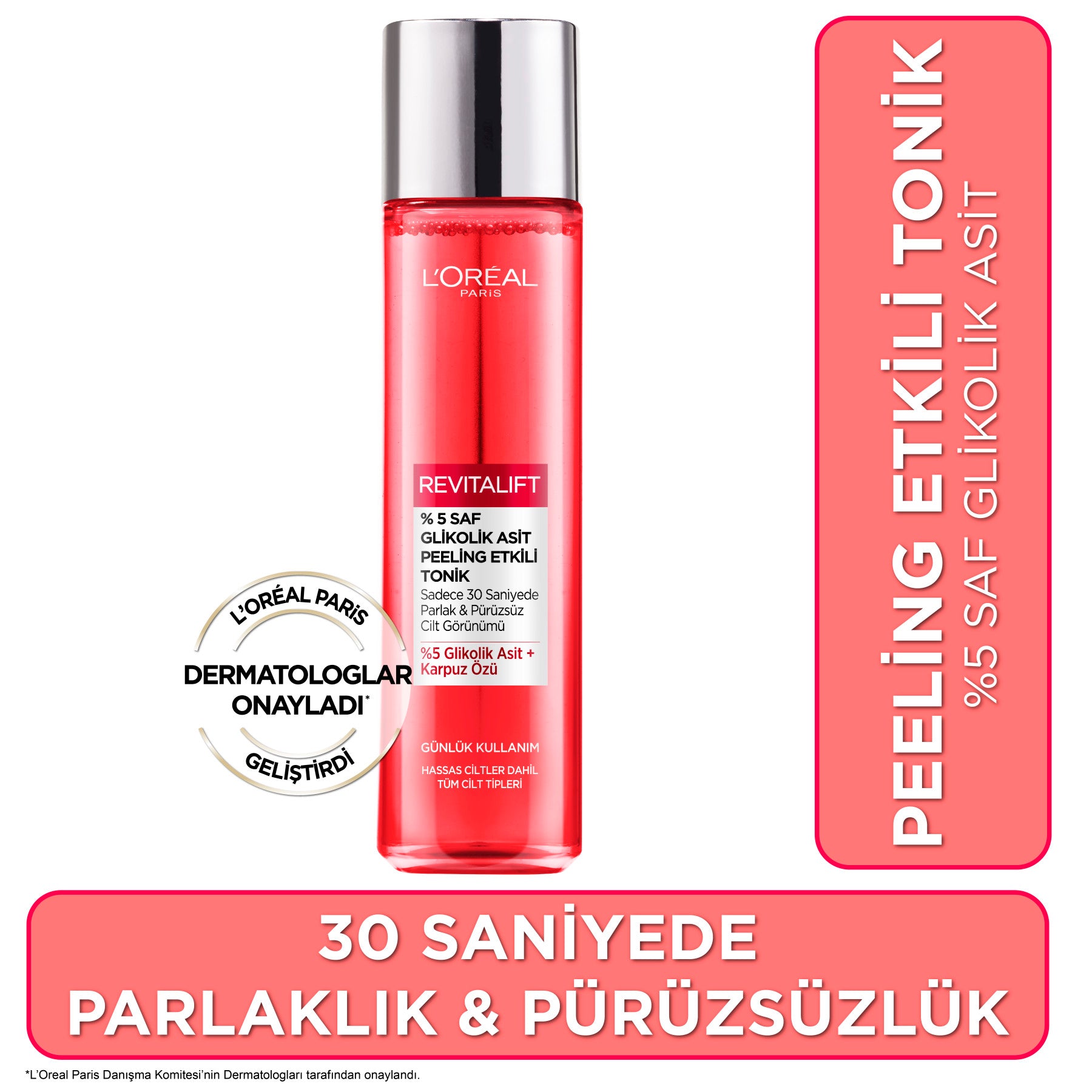 L'Oréal Paris Revitalift %5 Saf Glikolik Asit Peeling Etkili Tonik 180ml