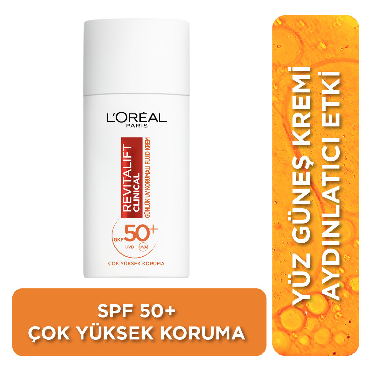 L'Oréal Paris Revitalift Clinical SPF 50+ Günlük Yüksek UV Korumalı Yüz Güneş Kremi 50ml