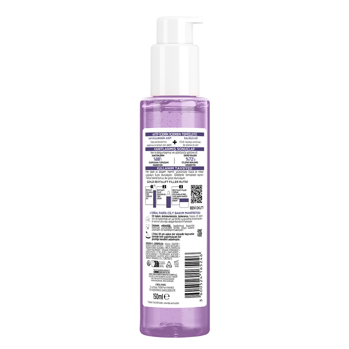 L'Oréal Paris Revitalift Dolgunlaştırıcı Temizleme Jeli 150ml - Hyaluronik Asit (copy)