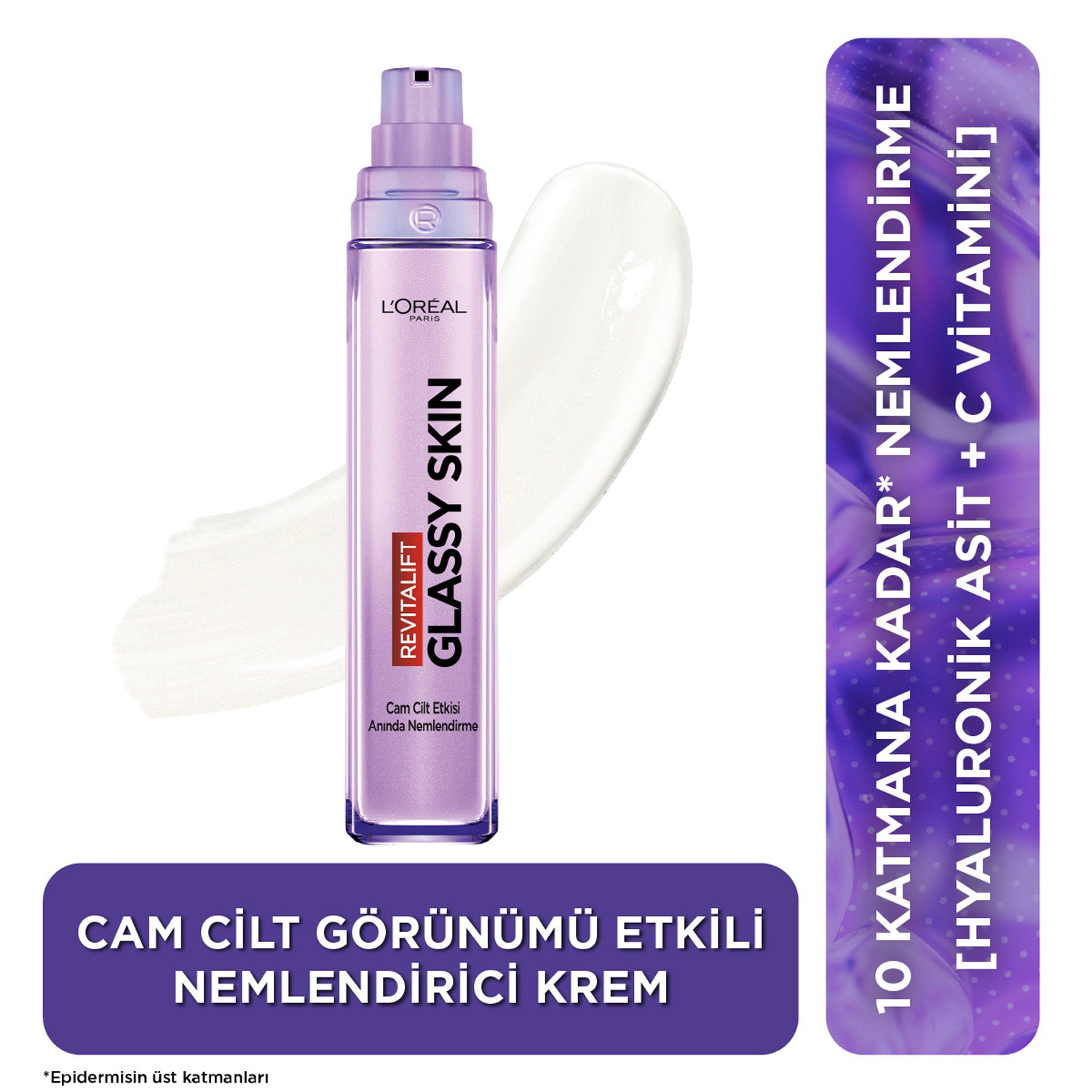 L'Oréal Paris Revitalift Filler Glassy Skin Cam Cilt Görünümü Veren [Hyaluronik Asit] İçeren Nemlendirici Krem 50ml
