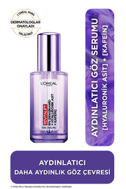 L'Oréal Paris Revitalift Filler [Hyaluronik Asit + Niasinamid + Saf Kefin] İçeren Nemlendirici, Aydınlatıcı, Kırışıklık Karşıtı Göz Serumu 20ml
