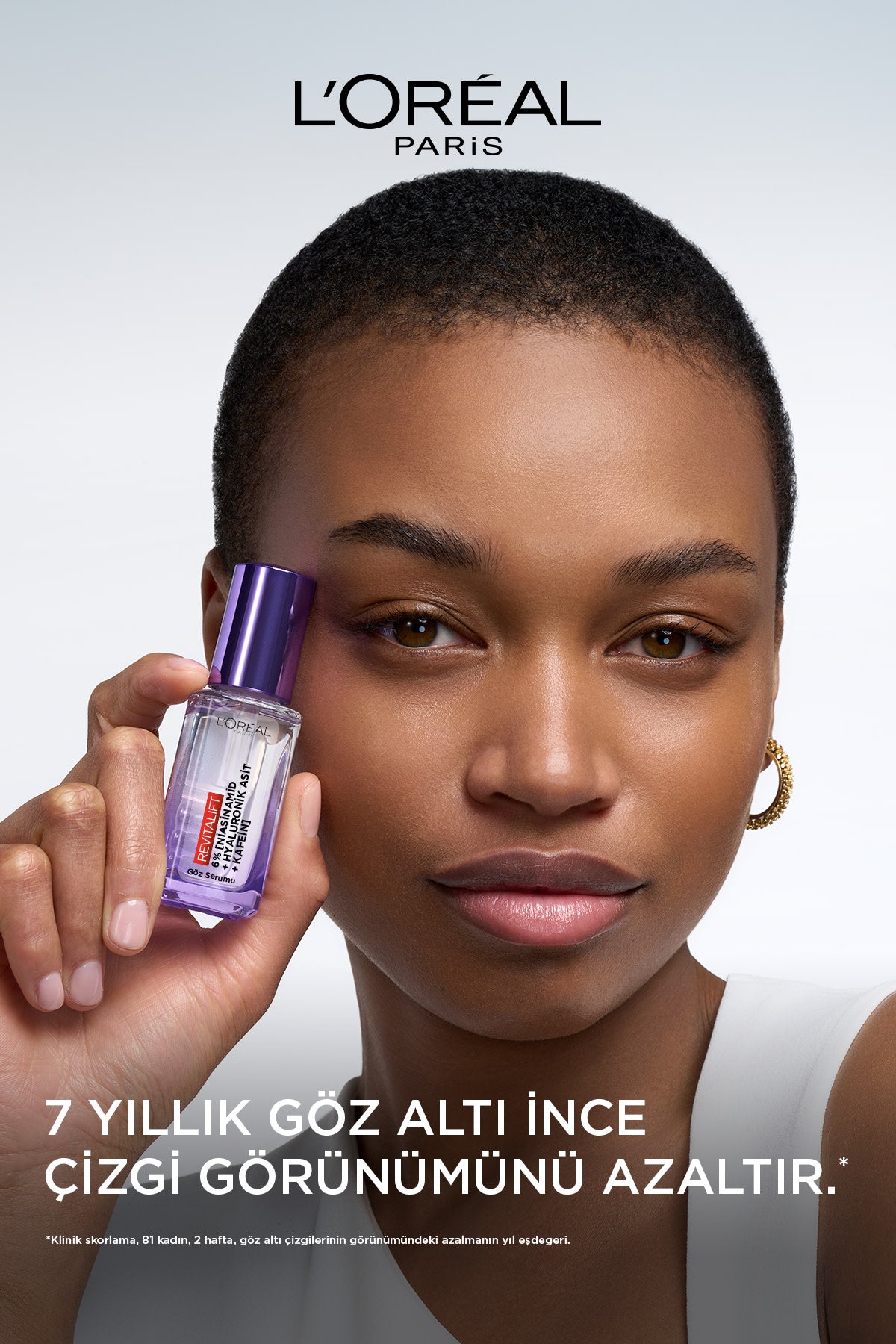 L'Oréal Paris Revitalift Filler [Hyaluronik Asit + Niasinamid + Saf Kefin] İçeren Nemlendirici, Aydınlatıcı, Kırışıklık Karşıtı Göz Serumu 20ml