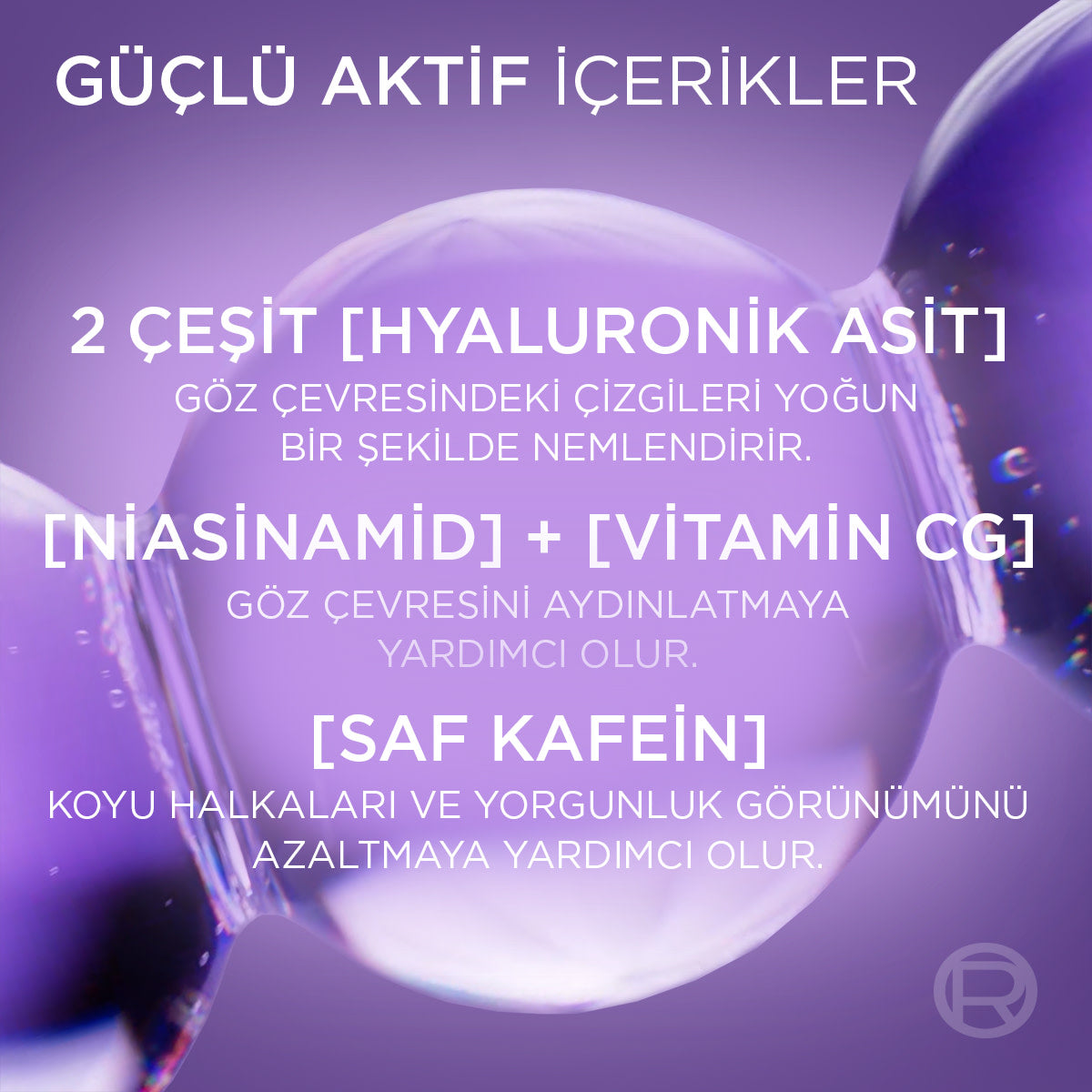 L'Oréal Paris Revitalift Filler [Hyaluronik Asit + Niasinamid + Saf Kefin] İçeren Nemlendirici, Aydınlatıcı, Kırışıklık Karşıtı Göz Serumu 20ml