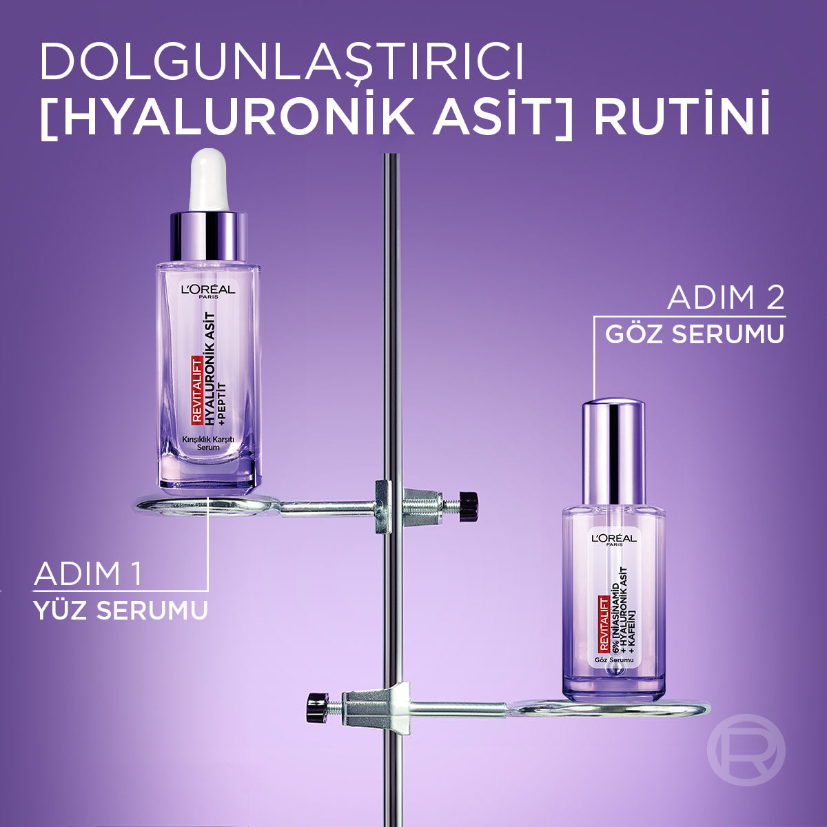 L'Oréal Paris Revitalift Filler [Hyaluronik Asit + Niasinamid + Saf Kefin] İçeren Nemlendirici, Aydınlatıcı, Kırışıklık Karşıtı Göz Serumu 20ml