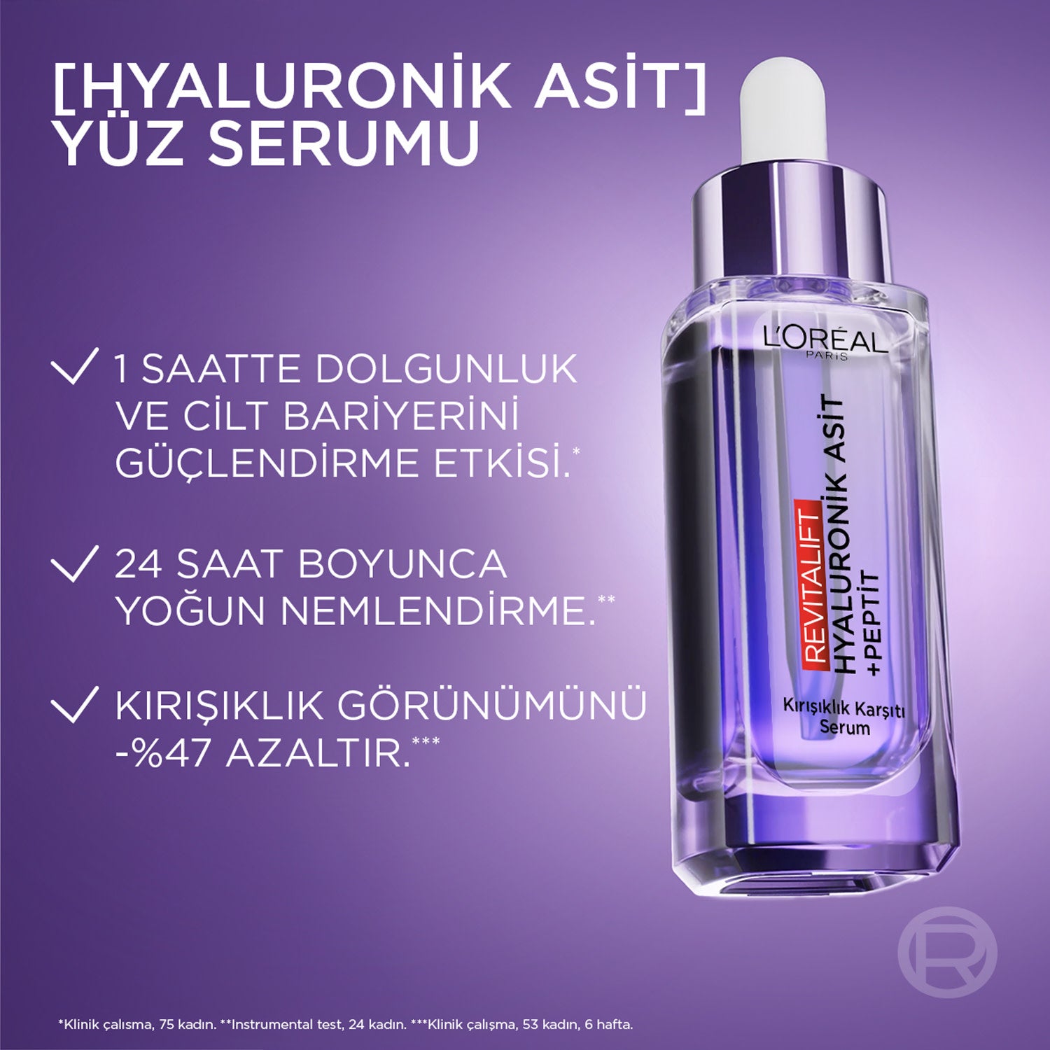 L'Oréal Paris Revitalift Filler [Saf Hyaluronik Asit] İçeren Nemlendirici Dolgunlaştırıcı Kırışıklık Karşıtı Serum 30 ML