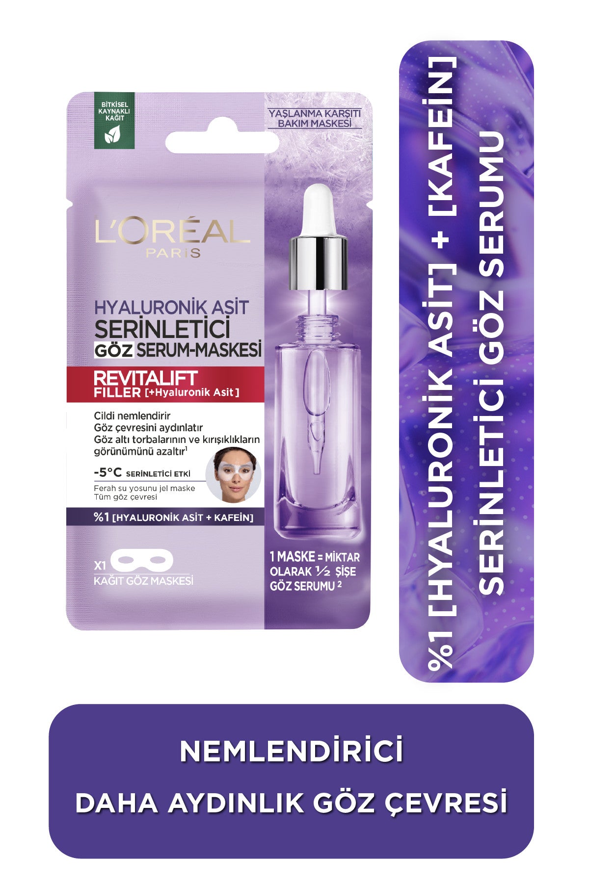 L'Oréal Paris Revitalift Filler Serinletici Göz Serum-Maskesi