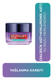 L'Oréal Paris Revitalift Filler Yağlanma Karşıtı Su Bazlı Nemlendirici Jel Krem - Salisilik Asit & Hyaluronik Asit