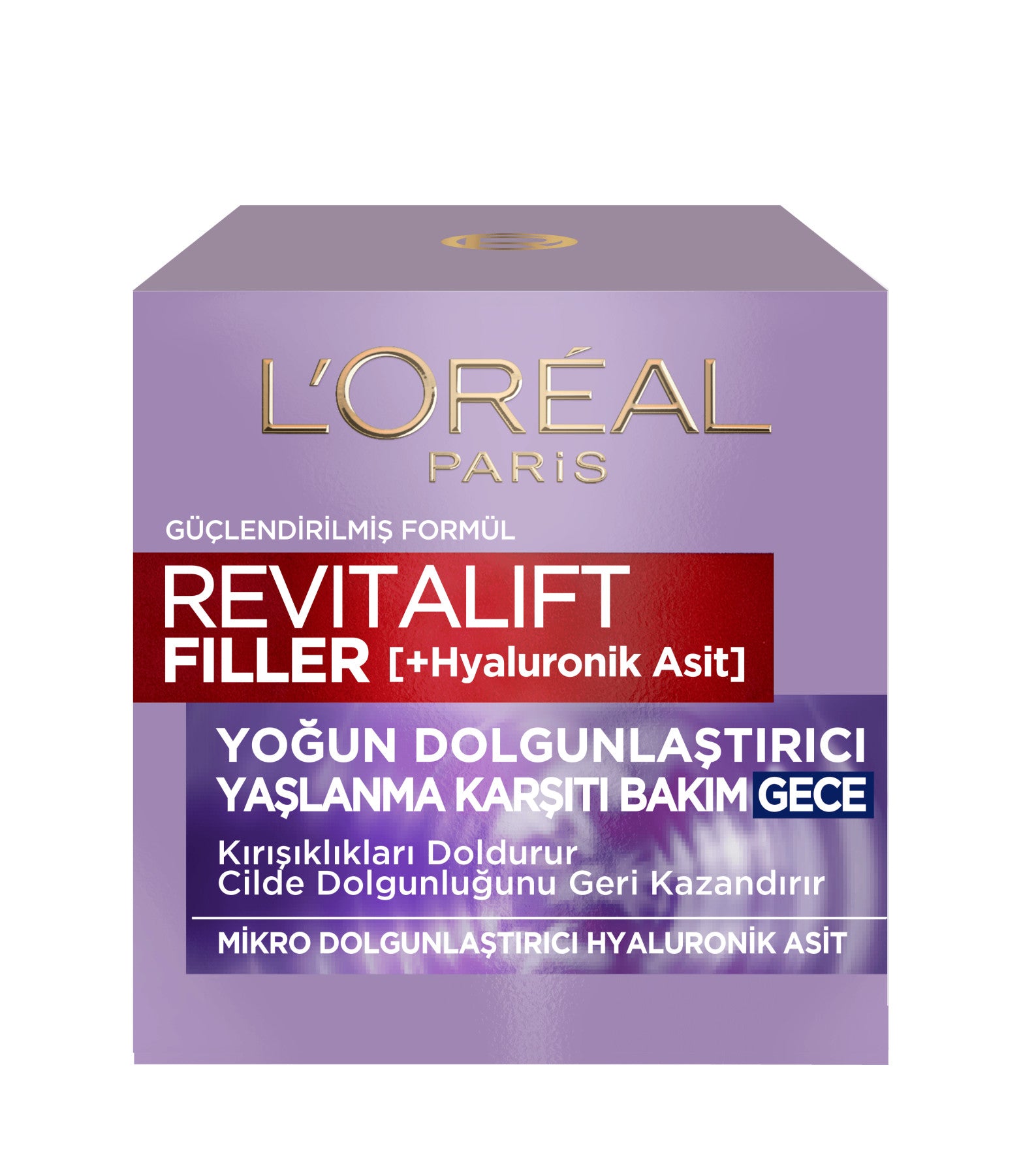 L'Oréal Paris Revitalift Filler Yoğun Dolgunlaştırıcı Yaşlanma Karşıtı Gece Kremi 50ml - Hyaluronik Asit