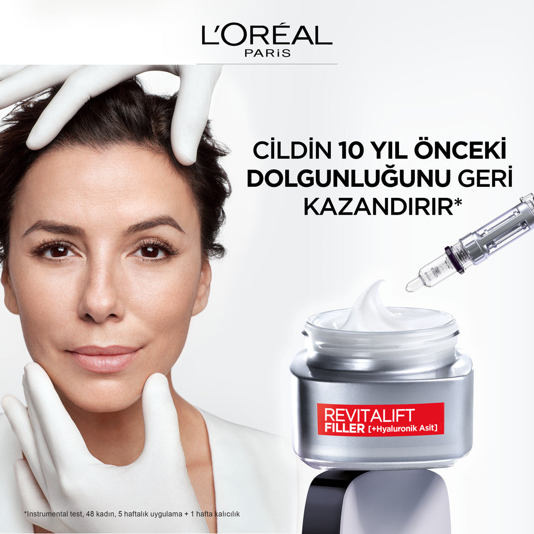 L'Oréal Paris Revitalift Filler Yoğun Dolgunlaştırıcı Yaşlanma Karşıtı Gündüz Kremi 50ml - Hyaluronik Asit