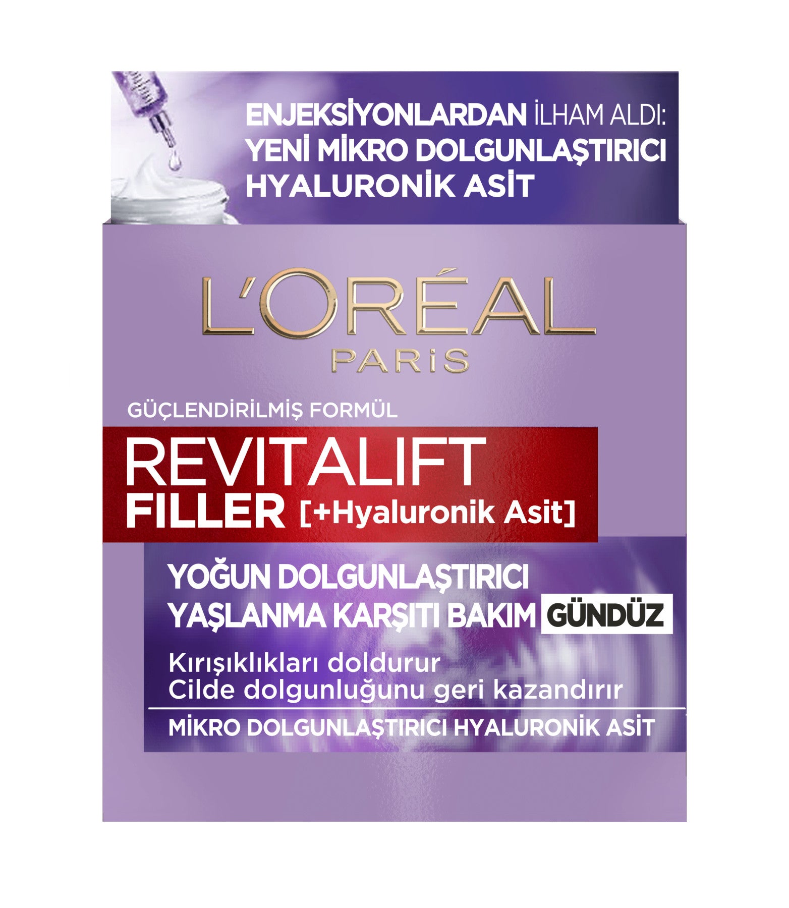 L'Oréal Paris Revitalift Filler Yoğun Dolgunlaştırıcı Yaşlanma Karşıtı Gündüz Kremi 50ml - Hyaluronik Asit