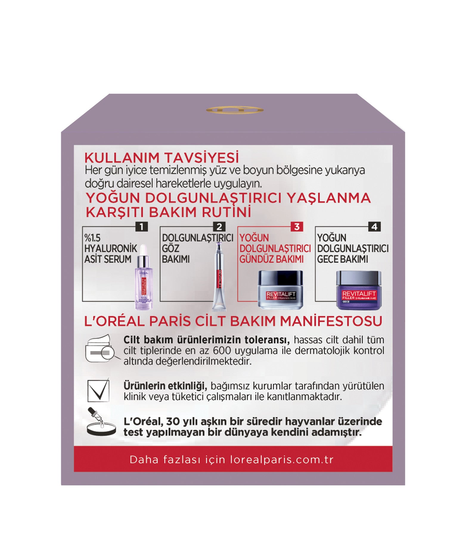 L'Oréal Paris Revitalift Filler Yoğun Dolgunlaştırıcı Yaşlanma Karşıtı Gündüz Kremi 50ml - Hyaluronik Asit