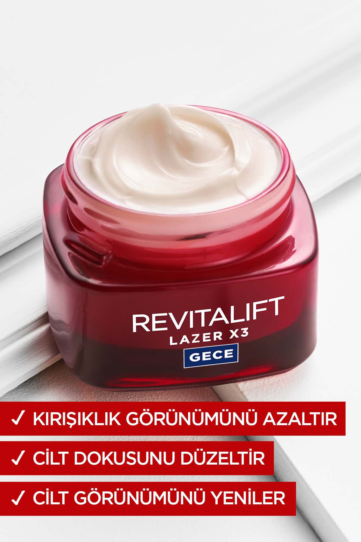 L'Oréal Paris Revitalift Lazer Yoğun Yaşlanma Karşıtı Gece Bakım Kremi