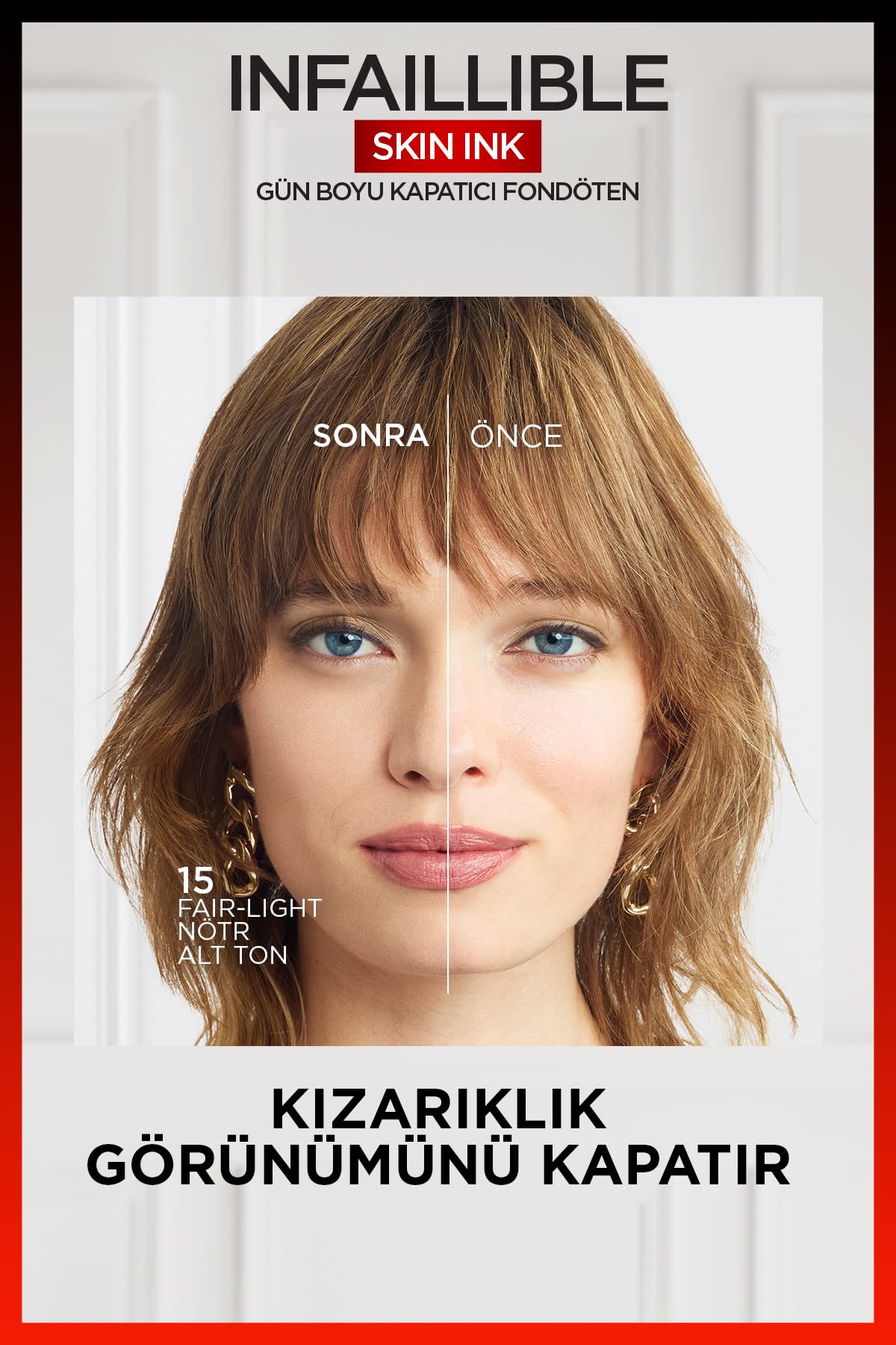 L'Oréal Paris Skin Ink Gün Boyu Kapatıcı Fondöten - Nötr Alt Ton 15