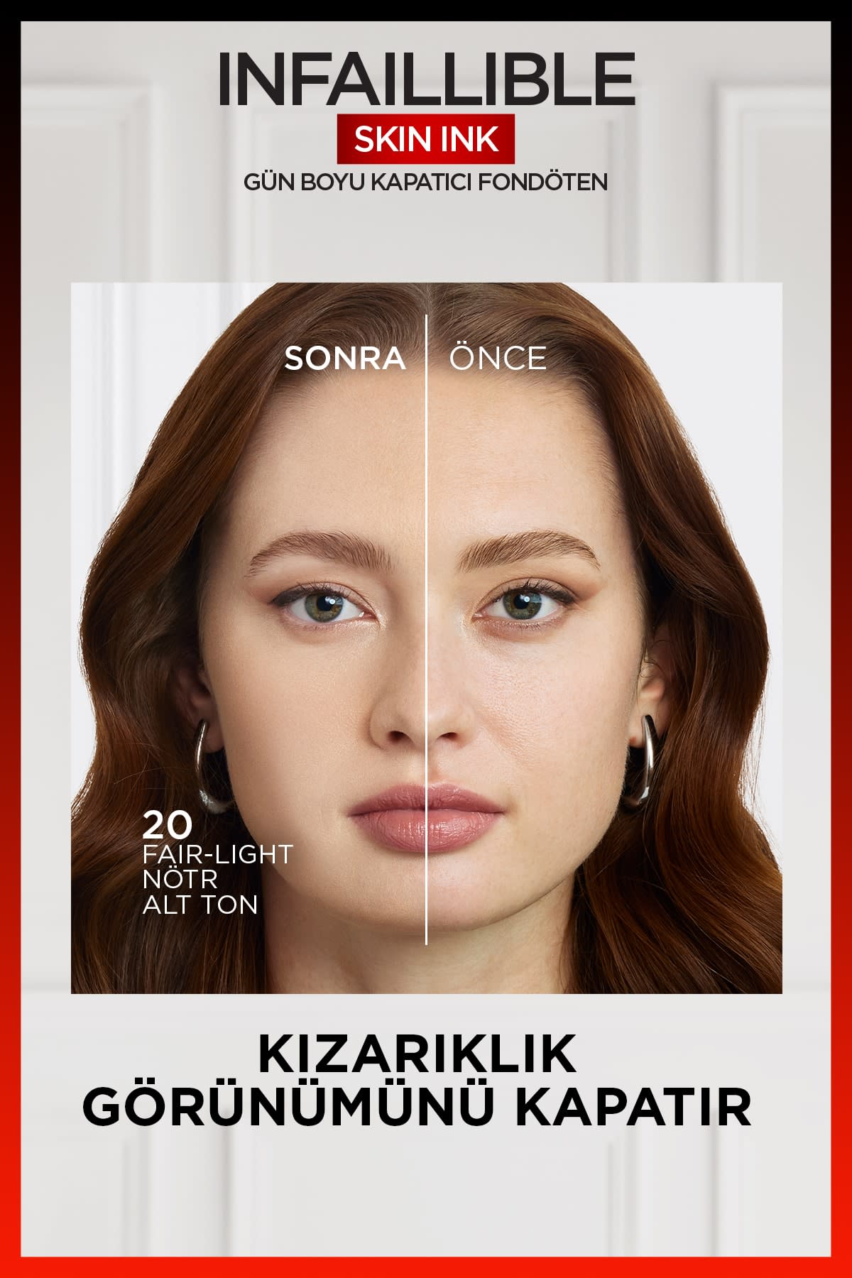 L'Oréal Paris Skin Ink Gün Boyu Kapatıcı Fondöten - Nötr Alt Ton 20