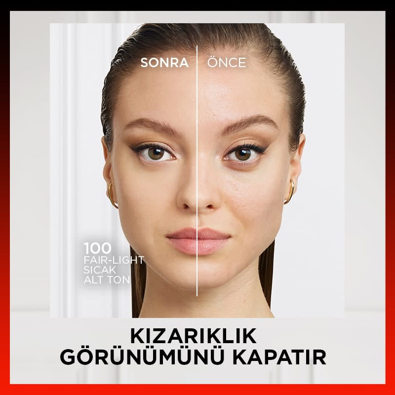 L'Oréal Paris Skin Ink Gün Boyu Kapatıcı Fondöten - Sıcak Alt Ton 100