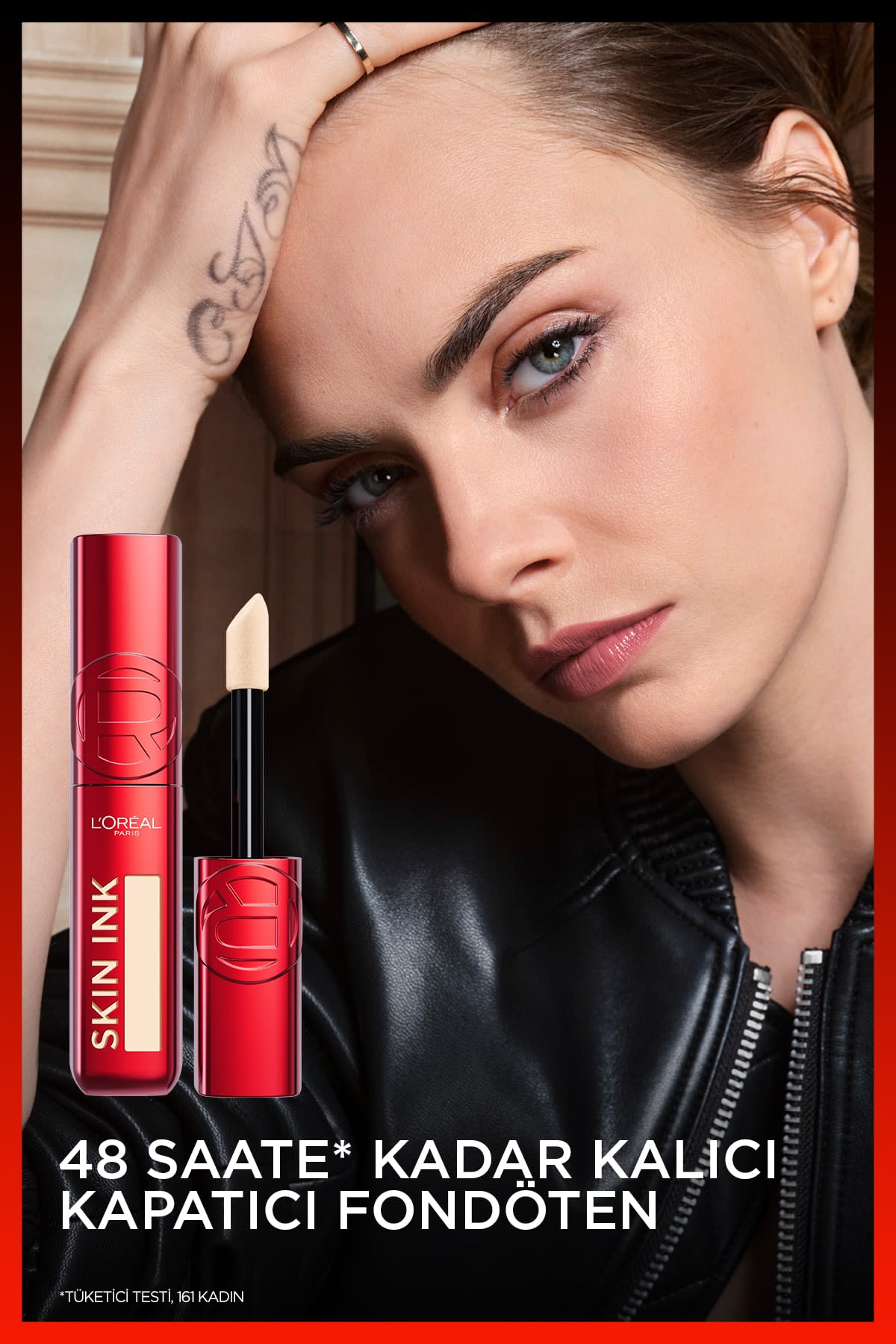 L'Oréal Paris Skin Ink Gün Boyu Kapatıcı Fondöten - Sıcak Alt Ton 100
