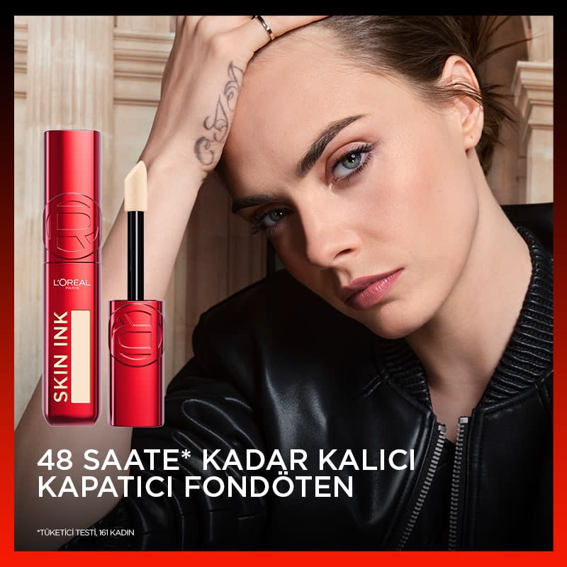 L'Oréal Paris Skin Ink Gün Boyu Kapatıcı Fondöten - Soğuk Alt Ton 130