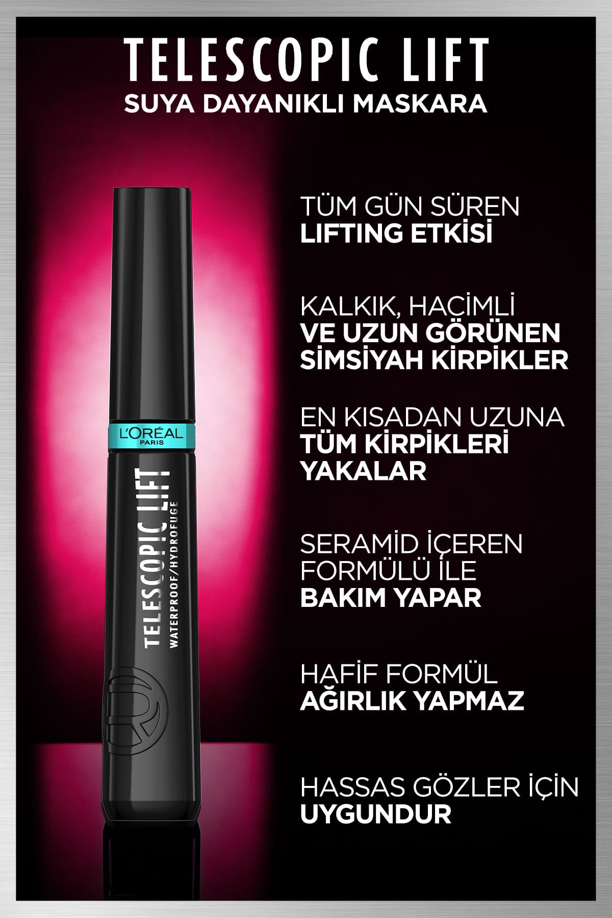 L'Oréal Paris Telescopic Lift Suya Dayanıklı Maskara