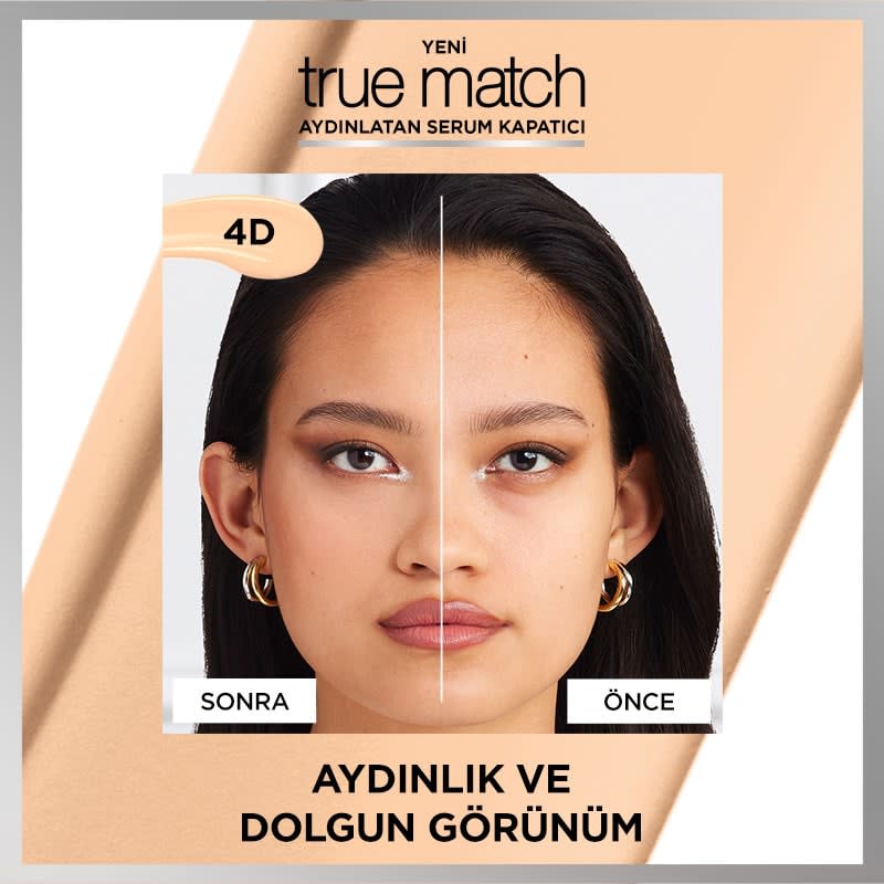L'Oréal Paris True Match Aydınlatan Serum Kapatıcı - 4D Light Medium 11 ml