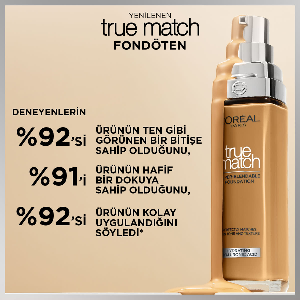 L'Oréal Paris True Match Bakım Yapan Fondöten - 1C Soğuk Alt Ton