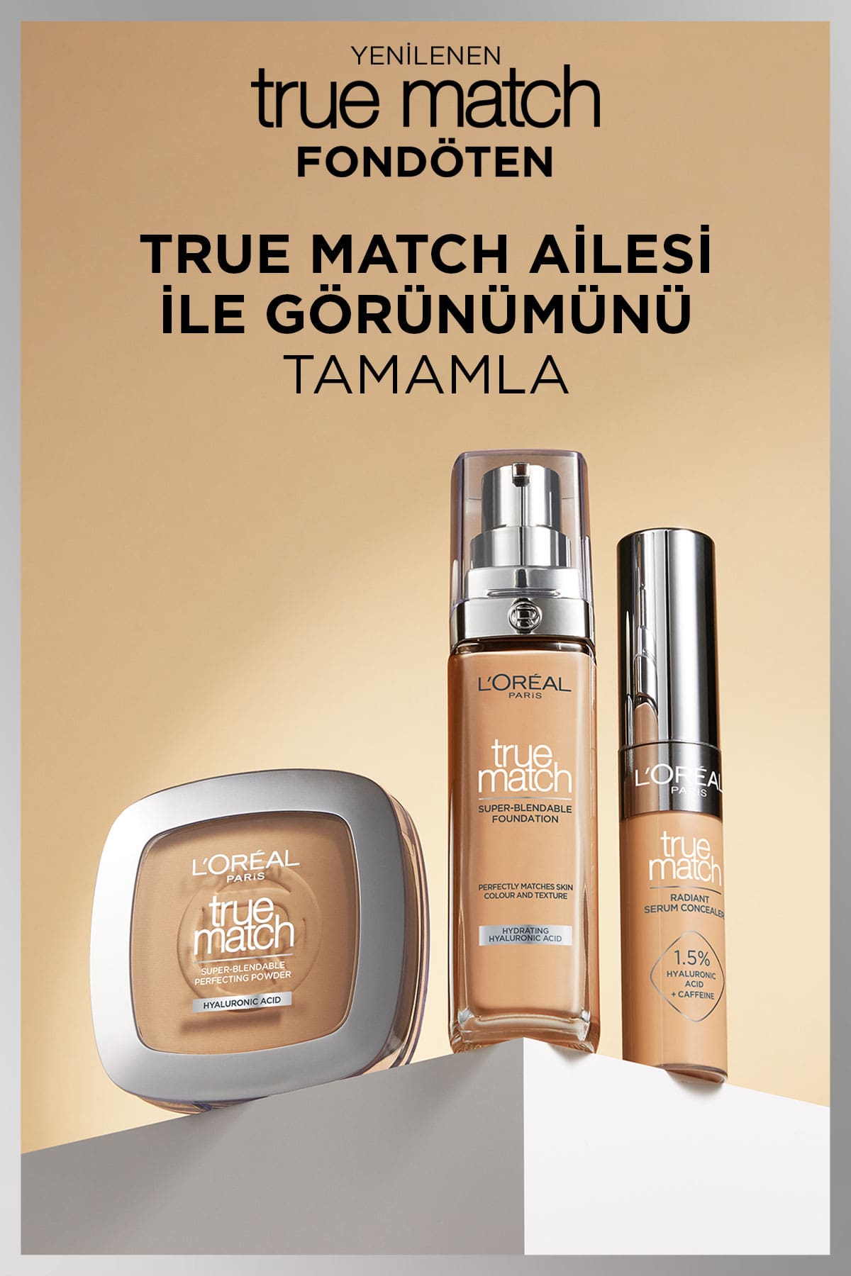 L'Oréal Paris True Match Bakım Yapan Fondöten - 2C Soğuk Alt Ton