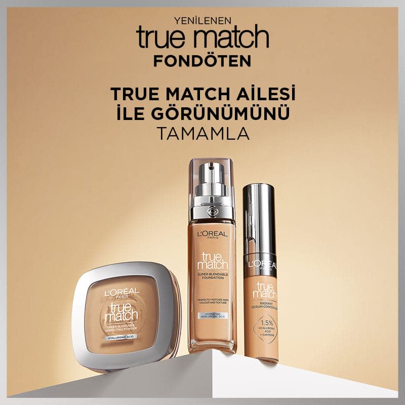 L'Oréal Paris True Match Bakım Yapan Fondöten - 3C Soğuk Alt Ton