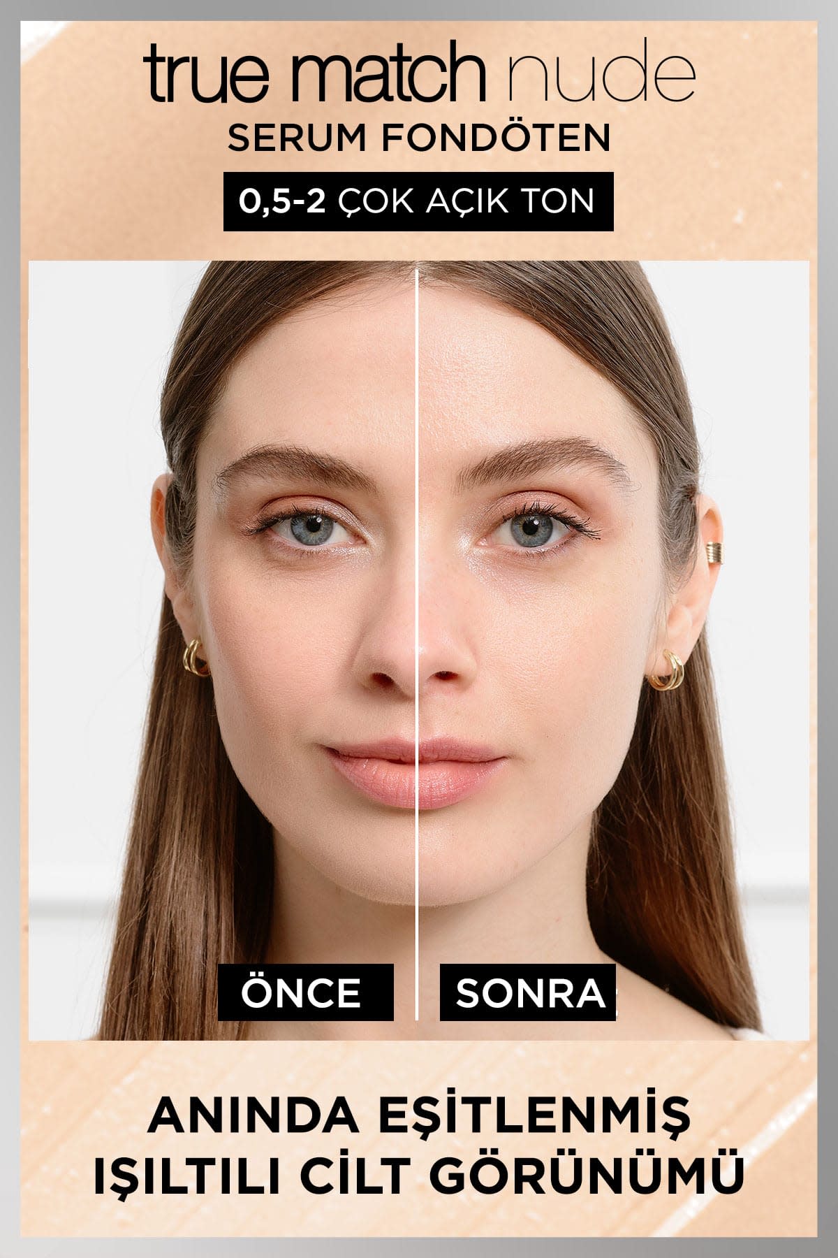 L'Oréal Paris True Match Nude Fondöten Serum 0.5-2 Very Light