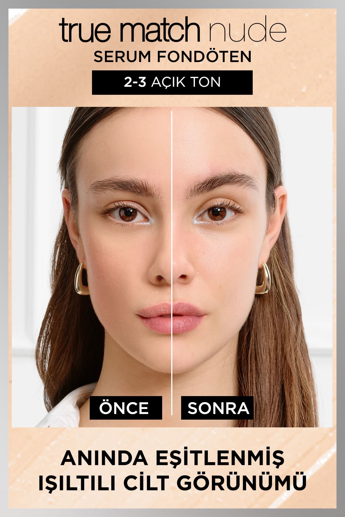 L'Oréal Paris True Match Nude Fondöten Serum 2-3 Light