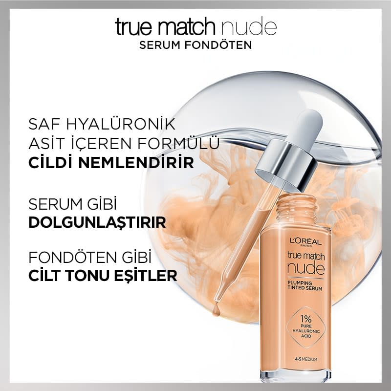 L'Oréal Paris True Match Nude Fondöten Serum 2-3 Light