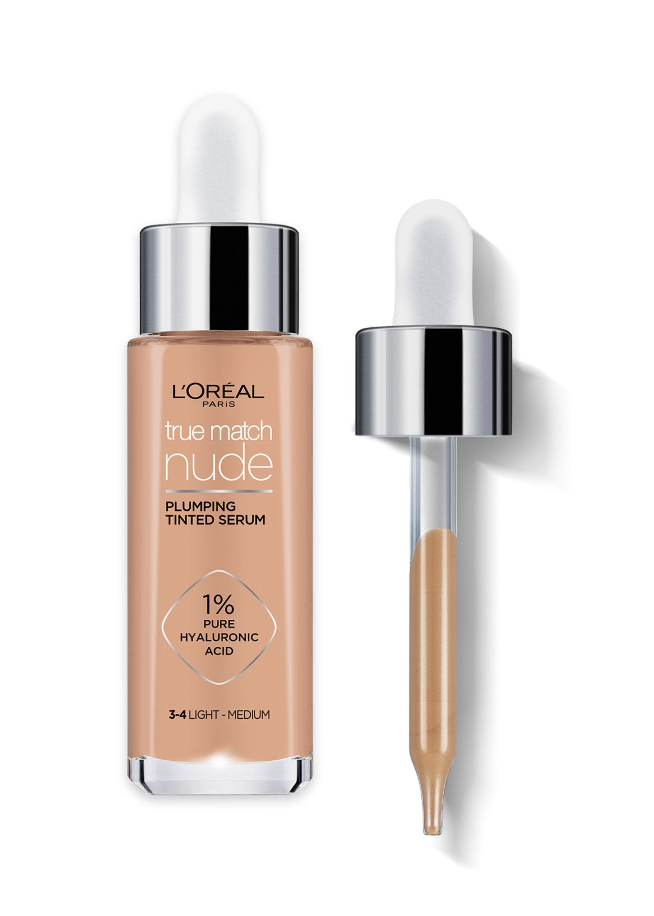 L'Oréal Paris True Match Nude Fondöten Serum 3-4 Light Medium