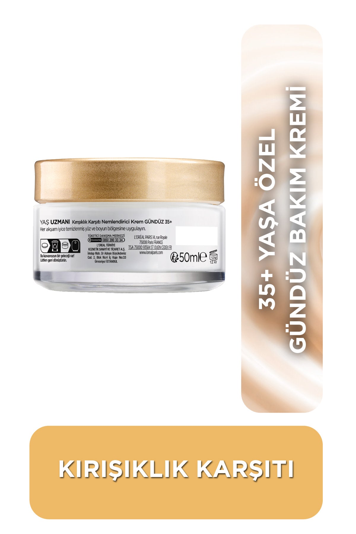 L'Oréal Paris Yaş Uzmanı 35+ Kırışıklık Karşıtı Nemlendirici Krem