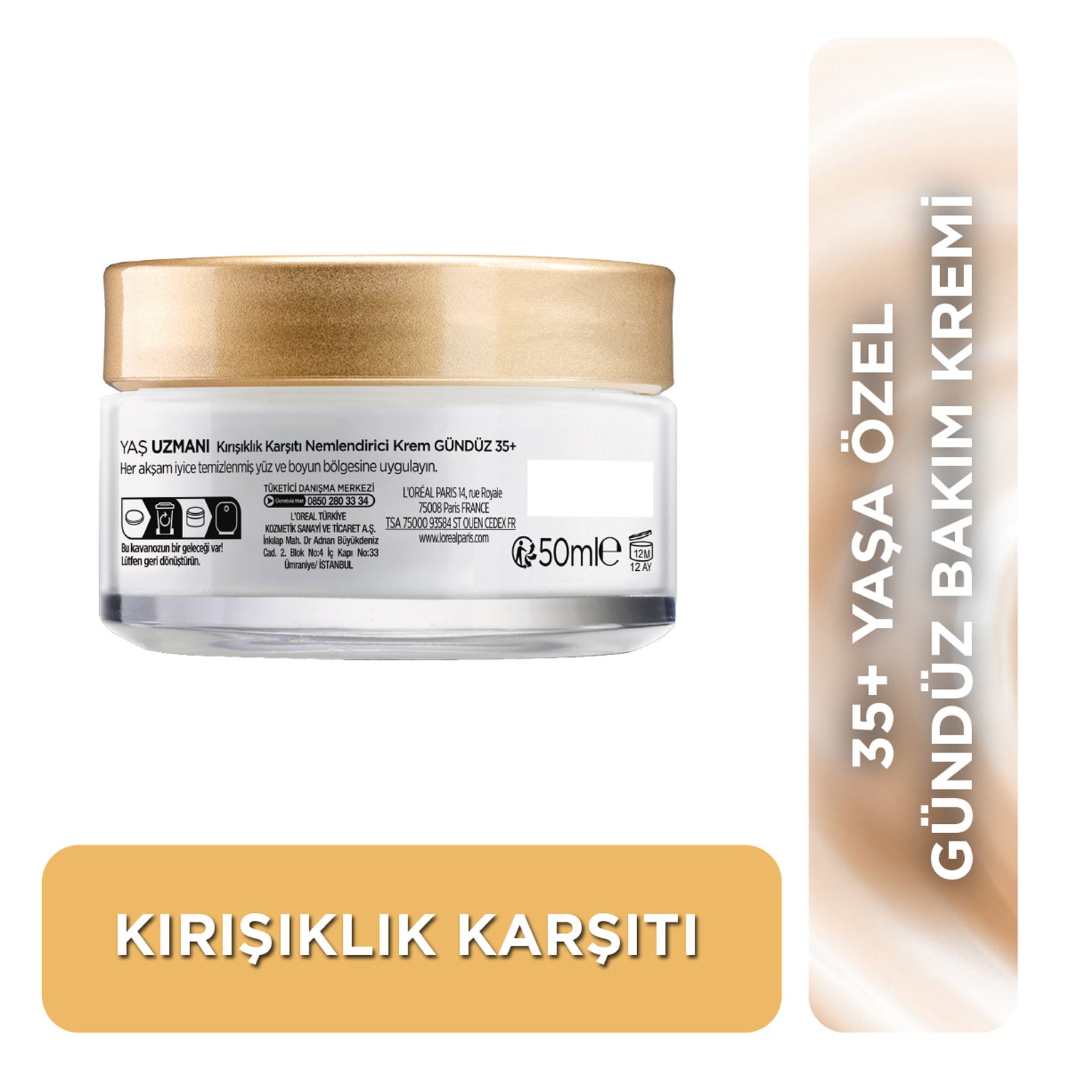 L'Oréal Paris Yaş Uzmanı 35+ Kırışıklık Karşıtı Nemlendirici Krem