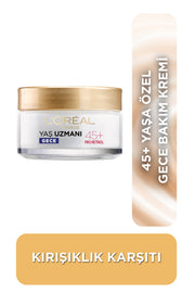 L'Oréal Paris Yaş Uzmanı 45+ Kırışıklık Karşıtı Sıkılaştırıcı Gece Kremi
