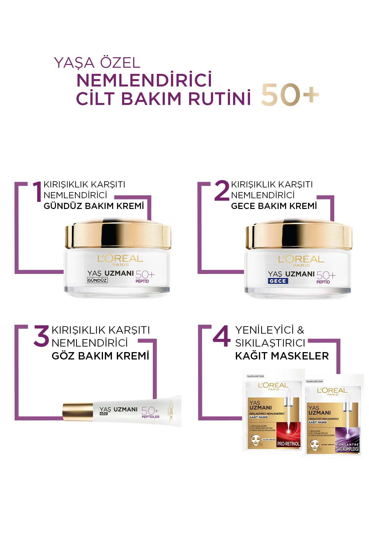 L'Oréal Paris Yaş Uzmanı 50+ Kırışıklık Karşıtı Yenileyici Göz Kremi