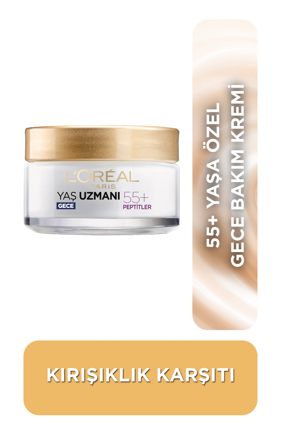 L'Oréal Paris Yaş Uzmanı 55+ Kırışıklık Karşıtı Yenileyici Gece Kremi