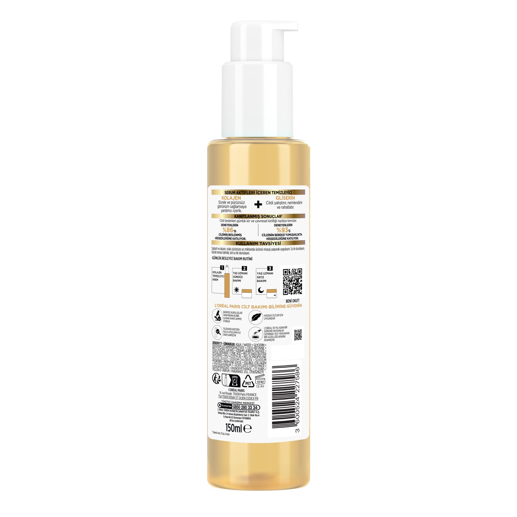 L'Oreal Paris Age Perfect Kolajen Yüz Temizleme Jeli 150 ml