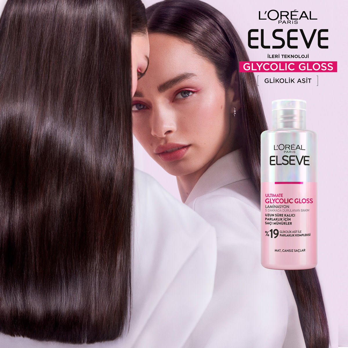 L'Oreal Paris Elseve Ultimate Glycolic Gloss Parlaklığı Saça Mühürleyen Laminasyon 5 Dakikada Durulanan Sülfatsız Bakım 200ml