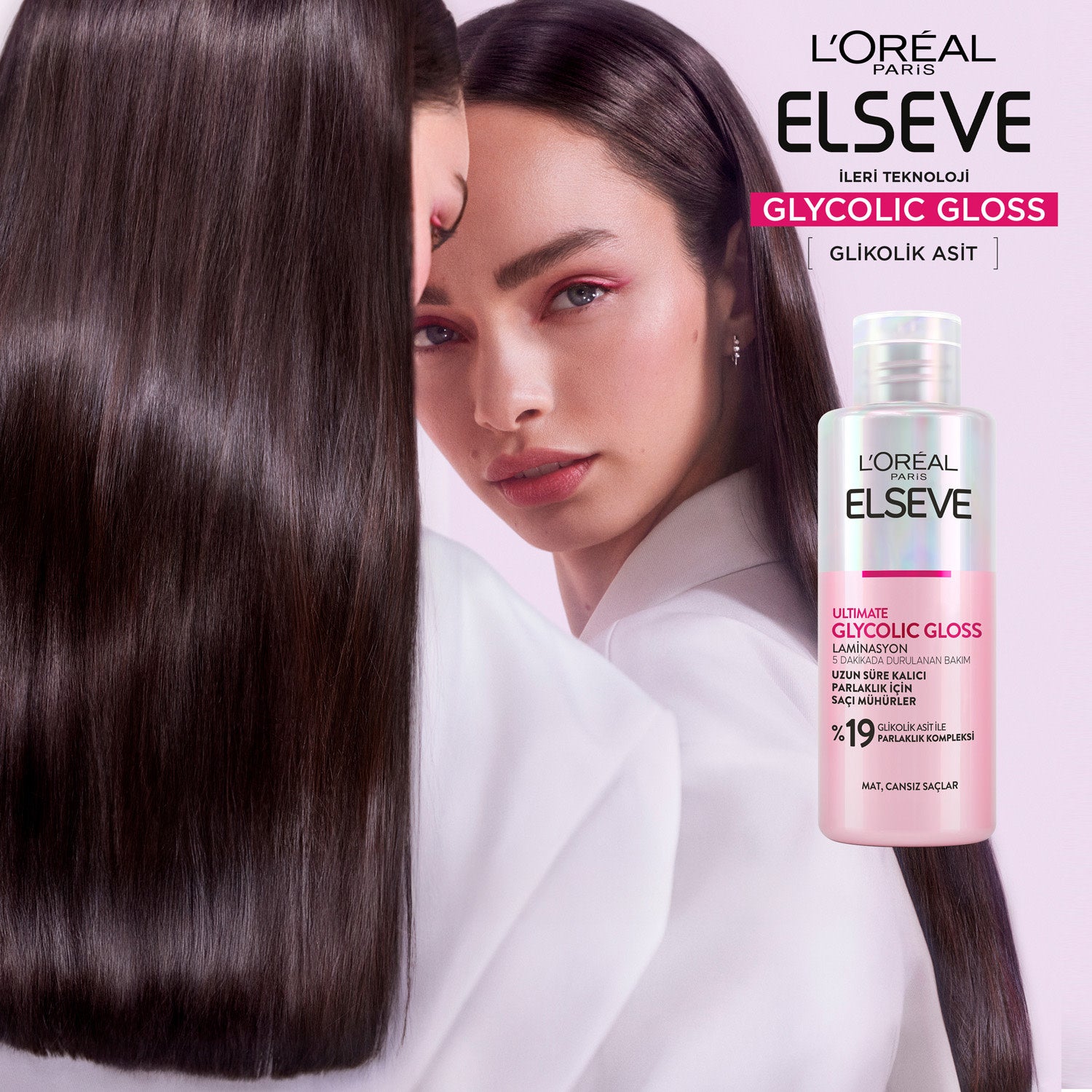 L'Oreal Paris Elseve Ultimate Glycolic Gloss Parlaklığı Saça Mühürleyen Laminasyon 5 Dakikada Durulanan Sülfatsız Bakım 200ml