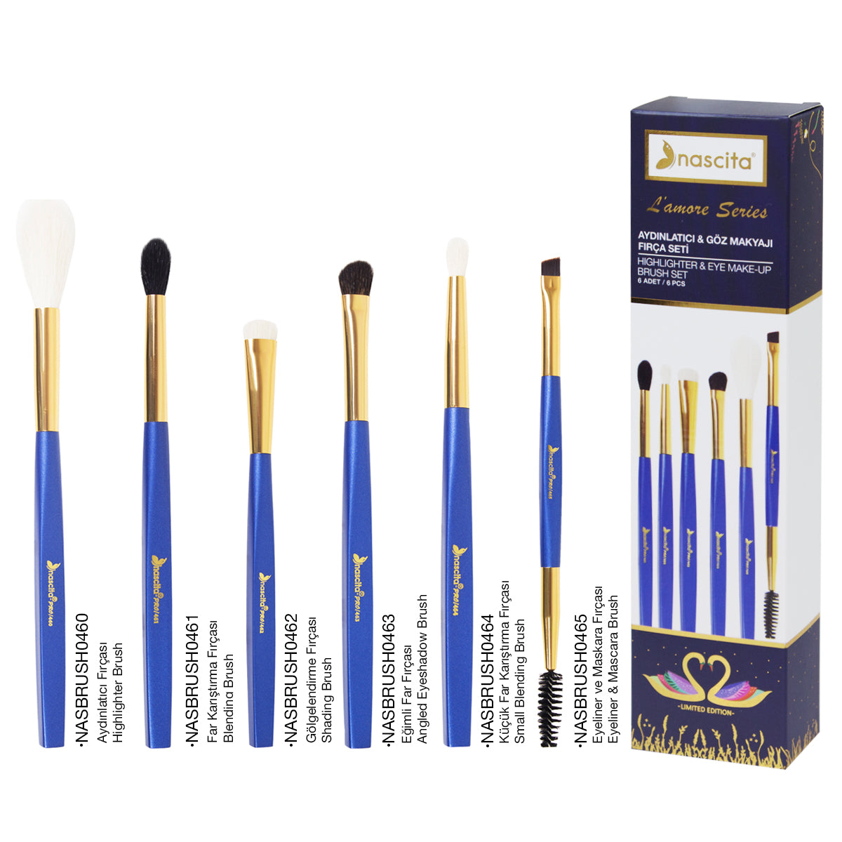 LAMORE 6 LI MAKYAJ FIRÇA SETİ