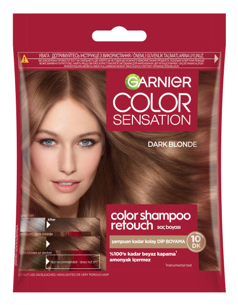 Garnier Color Shampoo Retouch Şampuan Kolaylığında Dip Boyası, Koyu Sarı 6.0