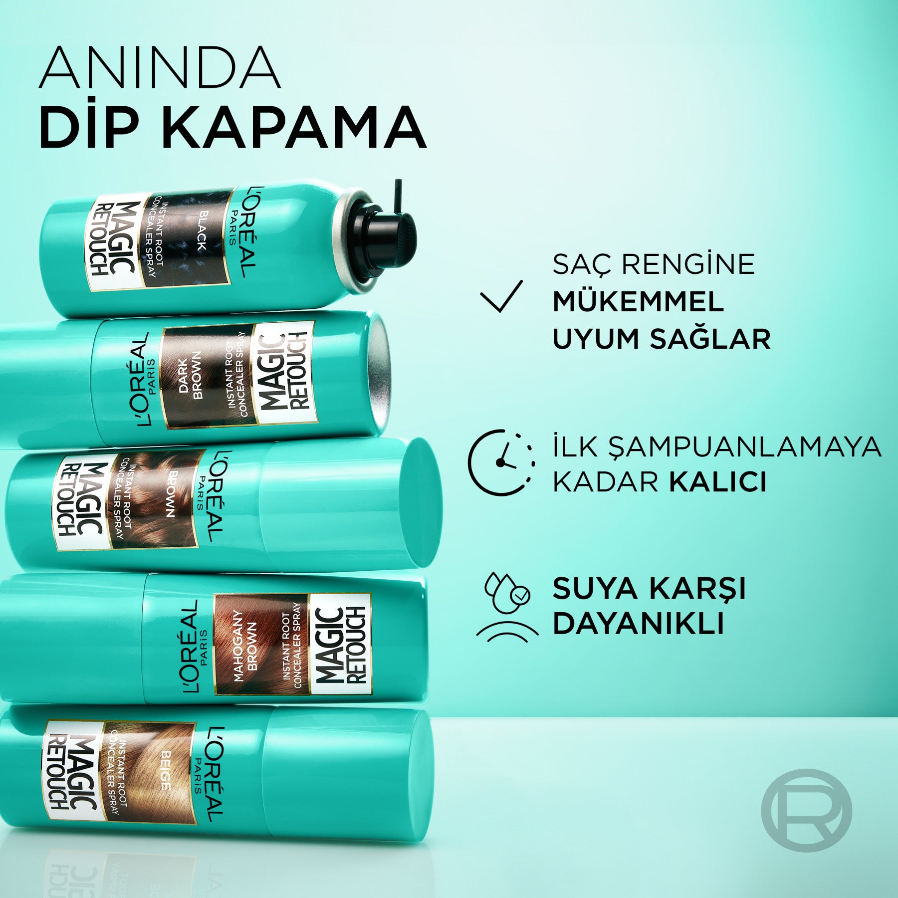Magic Retouch Beyaz Saçlar İçin Kapatıcı Kahverengi Saç Spreyi 75 Ml
