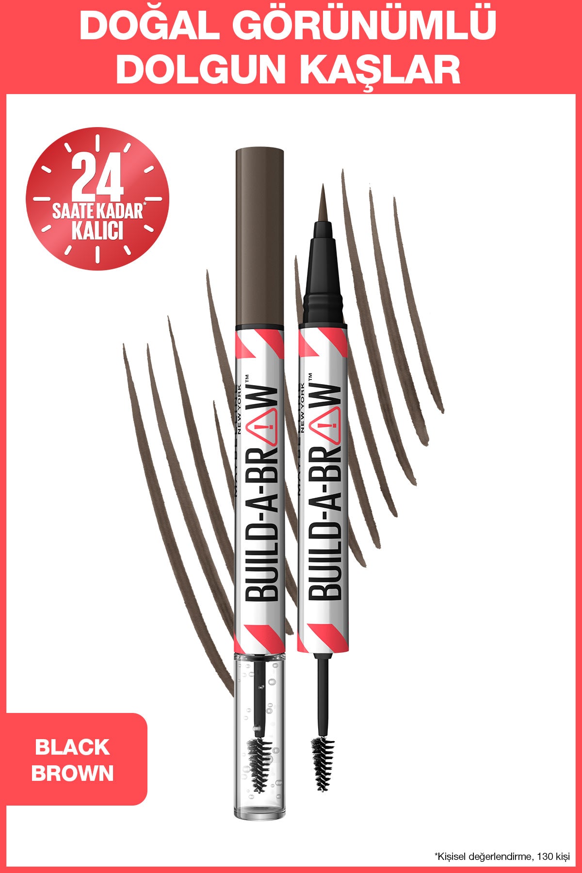 Maybelline New York Build a Brow 2in1 Kaş Kalemi ve Jeli Black Brown